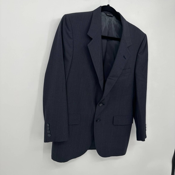 Lanvin Paris Vintage Blazer Lapel Collar Two Buttoned Long Sleeve Gray Size 40R - Picture 3 of 11